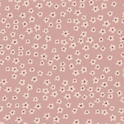 Takoy Fleece anyag 240g miniatűr virágok fáradt rózsaszínben