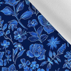 Takoy Gabardin anyag light sötét virágok 57