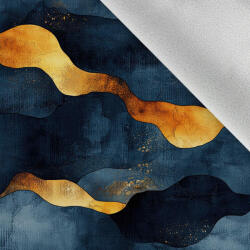 Takoy Téli softshell anyag kék-arany színű márvány