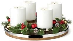 Edzard Lani adventi koszorú (Ø 34 cm), mangófa, rozsdamentes acél szegéllyel - EDZARD