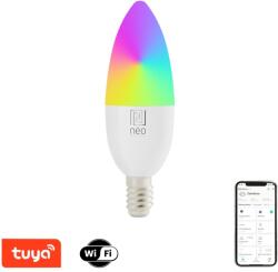 Immax NEO 07716L LED intelligens izzó 1x5, 5W | E14 | 470lm | 2700-6500K | CCT | RGB - szabályozható, fehér