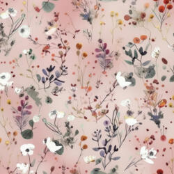 Takoy Len imitáció mini rózsaszín virágokkal Lolita