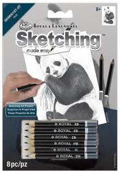 Royal & Langnickel Skiccrajz mini grafikai rajzkészlet eszközökkel, 12x18 cm - Panda