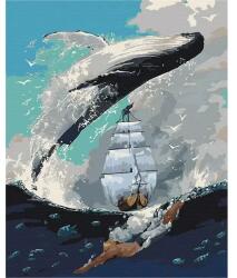 Brushme Számozott kifestő készlet, feszített vásznon, 40x50 cm - A tenger ura