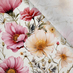 Takoy Ruházati anyag / Ruha anyag fényes hatással virágok világos 67