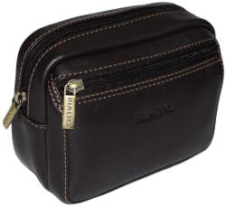  Rialto olasz férfi sötétbarna, övre fűzhető bőr autóstáska 15×11 cm (R-RT2998-AE-08)