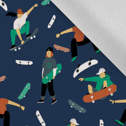 Takoy Rugalmas téli softshell gördeszkások sötétkék alapon - nagyított minta