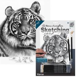 Royal & Langnickel Skiccrajz grafikai rajzkészlet eszközökkel, 22x30 cm - Tigris