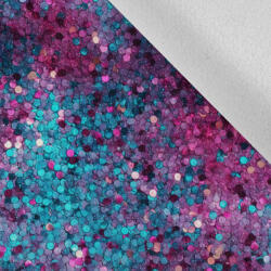 Takoy Rugalmas téli softshell magenta és türkiz glitteres nyomtatás imitáció