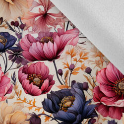 Takoy Rugalmas téli softshell sötét virágok 86