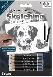 Royal & Langnickel Skiccrajz mini grafikai rajzkészlet eszközökkel, 12x18 cm - Dalmata kölyök