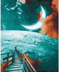 Brushme Számozott kifestő készlet, feszített vásznon, 40x50 cm - Út a Holdra