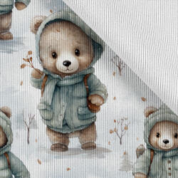 Takoy Funkcionális bordás passzé (méterre rendelhető) - Momo a téli mackó