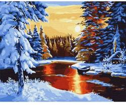 Brushme Számozott kifestő készlet, feszített vásznon, 40x50 cm - Mesés tél