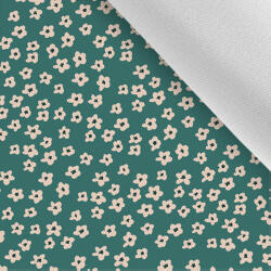 Takoy Gabardin anyag light miniatűr virágok zöld színben