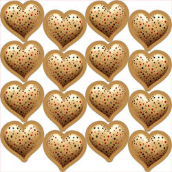 Takoy Panel karácsonyi díszekhez bársony/velvet ELIZA arany szívek