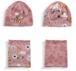 Takoy Panel szabásmintával XS-es méret, funkcionális jersey - sapka és nyakmelegítő szett nature/természet - fáradt rózsaszín