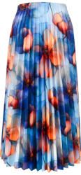 Takoy Panel szabásmintával pliszírozott félkörszoknyához, félmatt szaténból - átlátszó virágok Welly MAXI minta