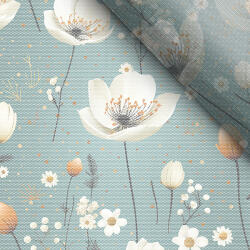 Takoy Puha tüll gyengéd virágok menta alapon