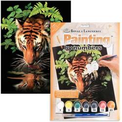 Royal & Langnickel Számozott kifestő készlet, akrilfesték+ecset, 22x30 cm - Szomjas tigris