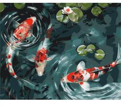 Brushme Számozott kifestő készlet, feszített vásznon, 40x50 cm - Koi ponty