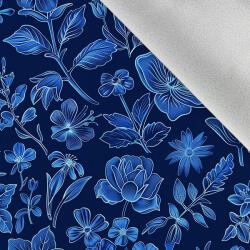 Takoy Téli softshell anyag sötét virágok 57