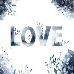 Takoy Microfiber/Pamut hatású utánzat - PANEL 30x30 Love