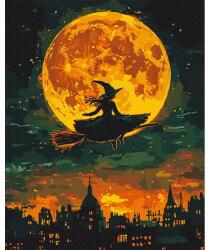 Brushme Számozott kifestő készlet, feszített vásznon, 40x50 cm - A boszorkány repülése