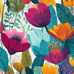 Takoy Ruházati anyag / Ruha anyag fényes hatással virágözön Bella