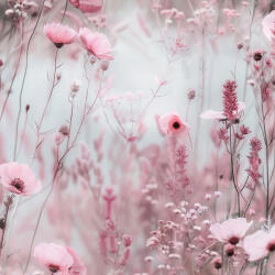 Takoy Blúz anyag/ ruha anyag fényes - világos virágok 41