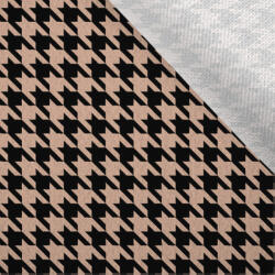 Takoy Kabátszövet tyúkláb mintával fekete-bézs 2x2cm