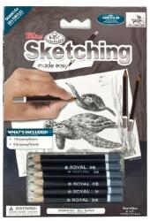 Royal & Langnickel Skiccrajz mini grafikai rajzkészlet eszközökkel, 12x18 cm - Tengeri teknősök