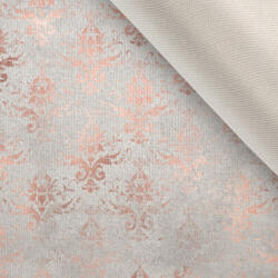 Takoy Bársony / velvet szövet Doris Glamour szürke rózsaszínnel