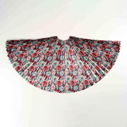 Takoy Panel szabásmintával pliszírozott gyerek félkörszoknyához, közepes félmatt szaténból - romantikus virágok Talli - limitált minta