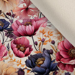 Takoy Ruházati stretch bársony sötét virágok 86