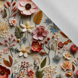 Takoy Rugalmas téli softshell 3D-s virágok Elena nyomtatási mintája