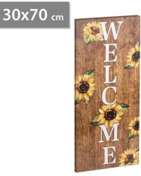 Family LED-es hangulatkép - "Welcome" - fali akasztóval, 2 x AA, 30 x 70 cm (GL690)