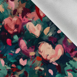 Takoy Téli softshel anyag türkiz szívek