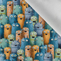 Takoy Téli softshell anyag színes szörnyecskék