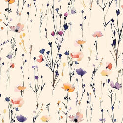 Takoy Műselyem, bársonyos fényű - világos virágok 49