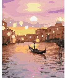 Brushme Számozott kifestő készlet, feszített vásznon, 40x50 cm - Mesés esti Velence