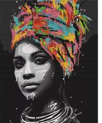 Brushme Számozott kifestő készlet, feszített vásznon, 40x50 cm - Afrikai kontraszt