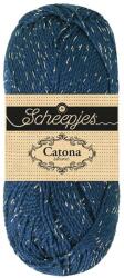 Scheepjes Catona Shine - 527 Midnight - Ezüst - csillogós pamut fonal