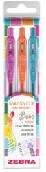 Zebra Zseléstoll készlet, 0, 33 mm, nyomógombos, ZEBRA Sarasa Clip Boho Vibes, 3 különböző szín (TZ99432)