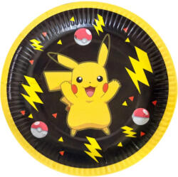 The Pokémon Company Pokémon Thunder papírtányér 8 DARABOS, 18 cm Nr3
