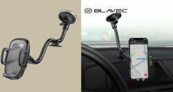 Blavec Autós telefontartó, műszerfalra, szélvédőre rögzíthető, Blavec BH-11 - Fekete (BLBH11-01)