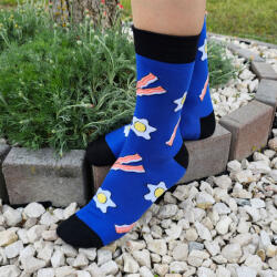 Aura Via Tükörtojás-bacon mintás férfi zokni 43-46 102806