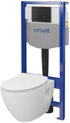 Cersanit Moduo, System50 MECH süllyesztett keret + függő WC csésze Moduo Plus CleanOn + fekete gomb MOVI II, S701-766 (S701-766)
