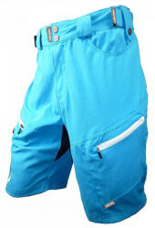 HAVEN Rövid kerékpáros nadrág kantár nélkül - NAVAHO SLIMFIT - kék/fehér