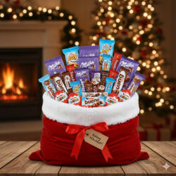  Mikulás csomag kinder és milka termékekkel "L" méretben (162173)